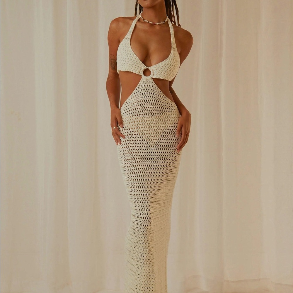 PEPPERMAYO CROCHET MAXI DRESS SMALL